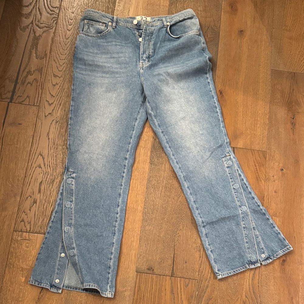 Free People Light Blue Flare Jeans